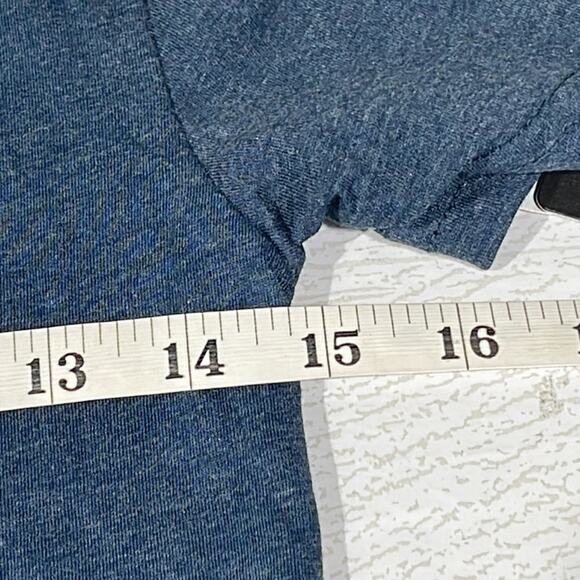 Hurley Heathered Blue Tee with Neon Rainbow Logo Small - Picture 5 of 8